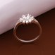 Wholesale rings jewelry from China Snowflakes Flower Ring Crystal Cubic Zircon Stylish Christmas Decoration Jewelry TGSPR533 0 small