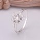 Wholesale rings jewelry from China Snowflakes Flower Ring Crystal Cubic Zircon Stylish Christmas Decoration Jewelry TGSPR533 1 small