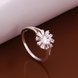 Wholesale rings jewelry from China Snowflakes Flower Ring Crystal Cubic Zircon Stylish Christmas Decoration Jewelry TGSPR533 4 small