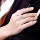 Wholesale silver palted rings from China graven Web Ring For Woman Fashion Charm Wedding Engagement party Jewelry TGSPR575 4 small