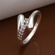 Wholesale Romantic Ladies Zircon Ring Crystal Ring For Women Fashion Glamour Engagement Ring female Jewelry Accessories TGSPR610 2 small