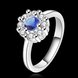 Wholesale Fashion jewelry from China Romantic Classical blue Zircon Silver color Finger jewelry Promise Engagement party Rings for Women TGSPR616 0 small