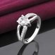 Wholesale Romantic Fashion Women's Rings heart-shaped zircon Heart Shaped Love Pattern Wedding Valentine's Gift Jewelries Aneis Ornaments TGSPR639 3 small