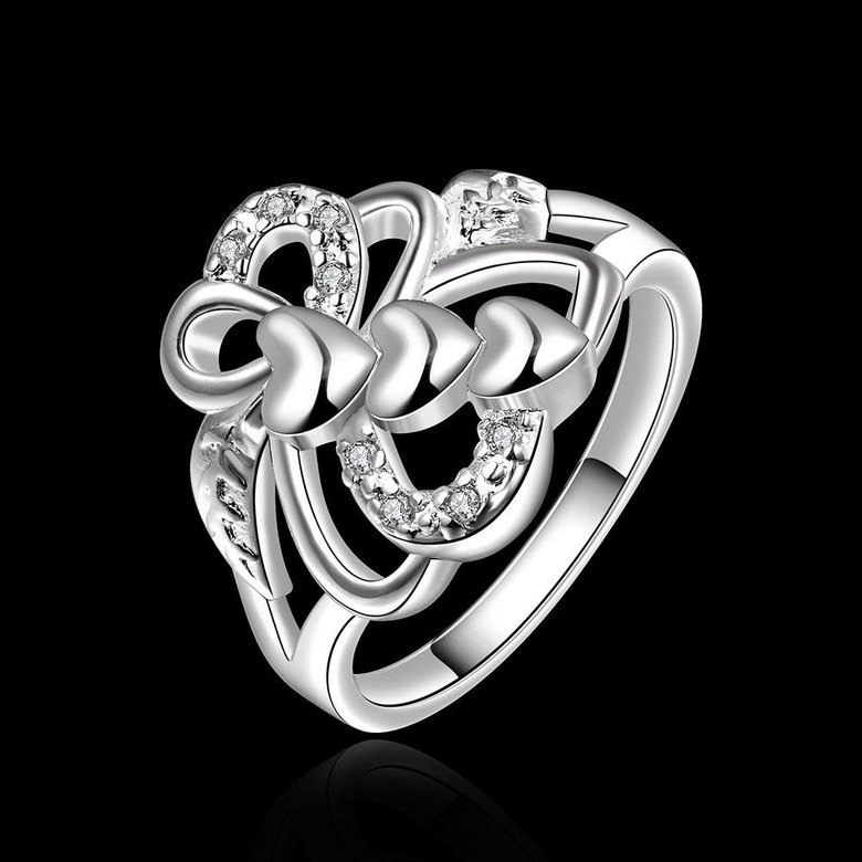 Wholesale New Fashion Women Ring Finger Jewelry Silver Plated Oval Cubic Zirconia Ring for Women TGSPR642 0