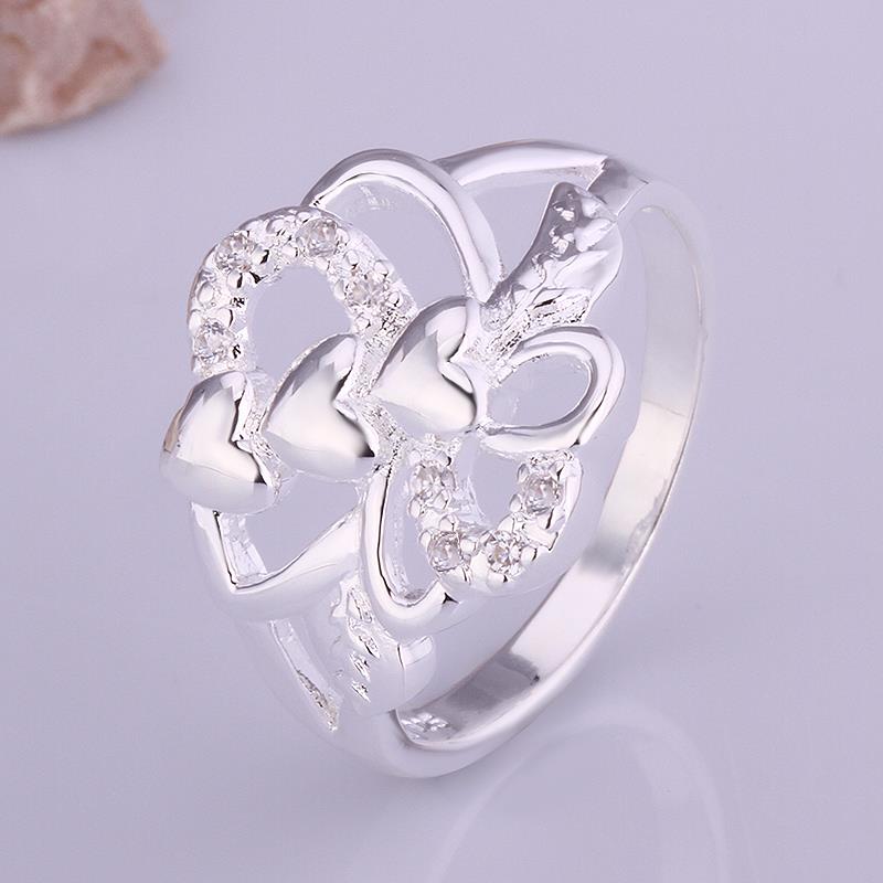 Wholesale New Fashion Women Ring Finger Jewelry Silver Plated Oval Cubic Zirconia Ring for Women TGSPR642 3