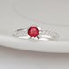 Wholesale Hot selling Red Zircon Stone Rings For Women Vintage Silver Color Engagement Ring  Bridal Wedding Jewelry TGSPR665 2 small