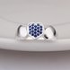 Wholesale Romantic Fashion Women's Rings shinny heart-shaped blue zircon Love Pattern Wedding Valentine's Gift Jewelries Ornaments TGSPR693 1 small