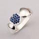 Wholesale Romantic Fashion Women's Rings shinny heart-shaped blue zircon Love Pattern Wedding Valentine's Gift Jewelries Ornaments TGSPR693 3 small