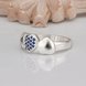 Wholesale Romantic Fashion Women's Rings shinny heart-shaped blue zircon Love Pattern Wedding Valentine's Gift Jewelries Ornaments TGSPR693 4 small