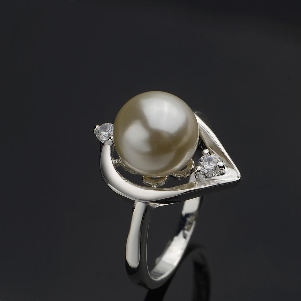 Wholesale Fashion white Pearl Rings for Women Jewelry Zircon Ring Accessories Wedding Engagement party TGSPR701 0