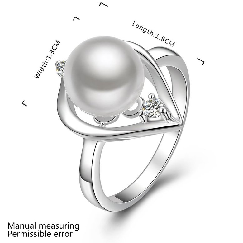 Wholesale Fashion white Pearl Rings for Women Jewelry Zircon Ring Accessories Wedding Engagement party TGSPR701 1