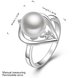 Wholesale Fashion white Pearl Rings for Women Jewelry Zircon Ring Accessories Wedding Engagement party TGSPR701 1 small