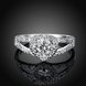 Wholesale Romantic Fashion Women's Rings shinny heart-shaped zircon Love Pattern Wedding Valentine's Gift Jewelries Ornaments TGSPR704 4 small