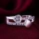 Wholesale silver plated Shinny White heart Zircon Rings for Women Gift for Girlfriend Engagement wedding TGSPR716 0 small