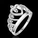 Wholesale Fashion Luxury Crystal Heart Rings Women's Crown Zircon Ring Jewelry Women's Engagement Party TGSPR033 0 small