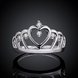 Wholesale Fashion Luxury Crystal Heart Rings Women's Crown Zircon Ring Jewelry Women's Engagement Party TGSPR033 2 small