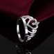 Wholesale Fashion Luxury Crystal Heart Rings Women's Crown Zircon Ring Jewelry Women's Engagement Party TGSPR033 4 small