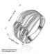 Wholesale jewelry from China luxury Multilayer Hollow Big Rings Silver Color Wedding Women Rings Jewelry TGSPR049 4 small