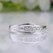 Wholesale Romantic Silver Oval White Ring for Lady Promotion Shiny Zircon Crystal  Multicolor Banquet Holiday Party Christmas Ring TGSPR122 3 small