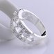 Wholesale Geometric the letter H Shape Silver Rings Jewelry Hollow Out Crystals Zircon Fine Ring For Women Girl Party Gift TGSPR168 4 small