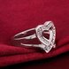 Wholesale Classic Romantic Silver Ring from China heart White zircon rings Banquet Holiday Party wedding jewelry  TGSPR234 0 small
