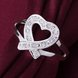 Wholesale Classic Romantic Silver Ring from China heart White zircon rings Banquet Holiday Party wedding jewelry  TGSPR234 4 small