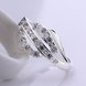 Wholesale Trendy rings from China Silver Geometric White CZ Ring for women Romantic Banquet Holiday Party wedding jewelry TGSPR280 2 small