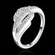 Wholesale Trendy rings from China Silver Geometric White CZ Ring for women Romantic Banquet Holiday Party wedding jewelry TGSPR280 4 small