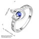 Wholesale Hot sale cheap Romantic Silver Ring Wedding Bands Jewelry Blue round Zircon Crystal Ring For Women Engagement jewelry TGSPR290 1 small