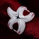 Wholesale Factory Price Silver plated Jewelry Paved Full White Zircon Stone Cute Seastar Rings best gift for Girls TGSPR310 2 small