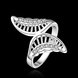 Wholesale Trendy hot sale Silver plated rings Moon White CZ Ring Special Beautiful Winding Shinning Rhinestone Fine Rings Girls/Women TGSPR337 0 small