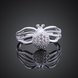 Wholesale Hot selling Woman Zircon rings Jewelry Ladies Wedding Rings spider Crystal Stone Engagement Cocktail party Ring TGSPR466 4 small