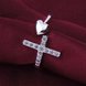 Wholesale Exquisite Silver Plated Ring for Women Eternity Christian Cross Ring New Fashion Party Gifts Jewelry TGSPR474 0 small