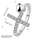 Wholesale Exquisite Silver Plated Ring for Women Eternity Christian Cross Ring New Fashion Party Gifts Jewelry TGSPR474 2 small