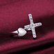 Wholesale Exquisite Silver Plated Ring for Women Eternity Christian Cross Ring New Fashion Party Gifts Jewelry TGSPR474 4 small