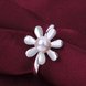 Wholesale Popular fashion silver plated Ring for Women Chrysanthemum Pearl Ring  Wedding Engagement Jewelry TGSPR478 3 small