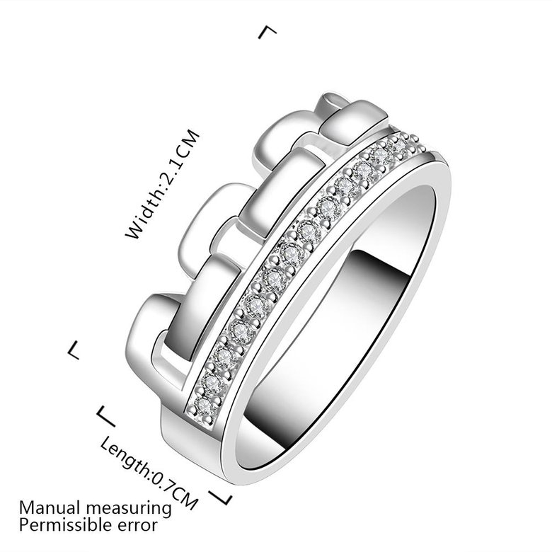 Wholesale Classic popular Zircon silver plated rings for Women Jewelry Crystal zircon Stone Engagement banquet party Ring  TGSPR488 1