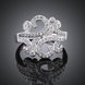 Wholesale Fashion Women Engagement Ring Jewelry Classic Lady flower vine Cubic Zirconia Wedding Rings for Female Wedding Anniversary Gift TGSPR517 2 small