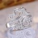 Wholesale Fashion Women Engagement Ring Jewelry Classic Lady flower vine Cubic Zirconia Wedding Rings for Female Wedding Anniversary Gift TGSPR517 3 small