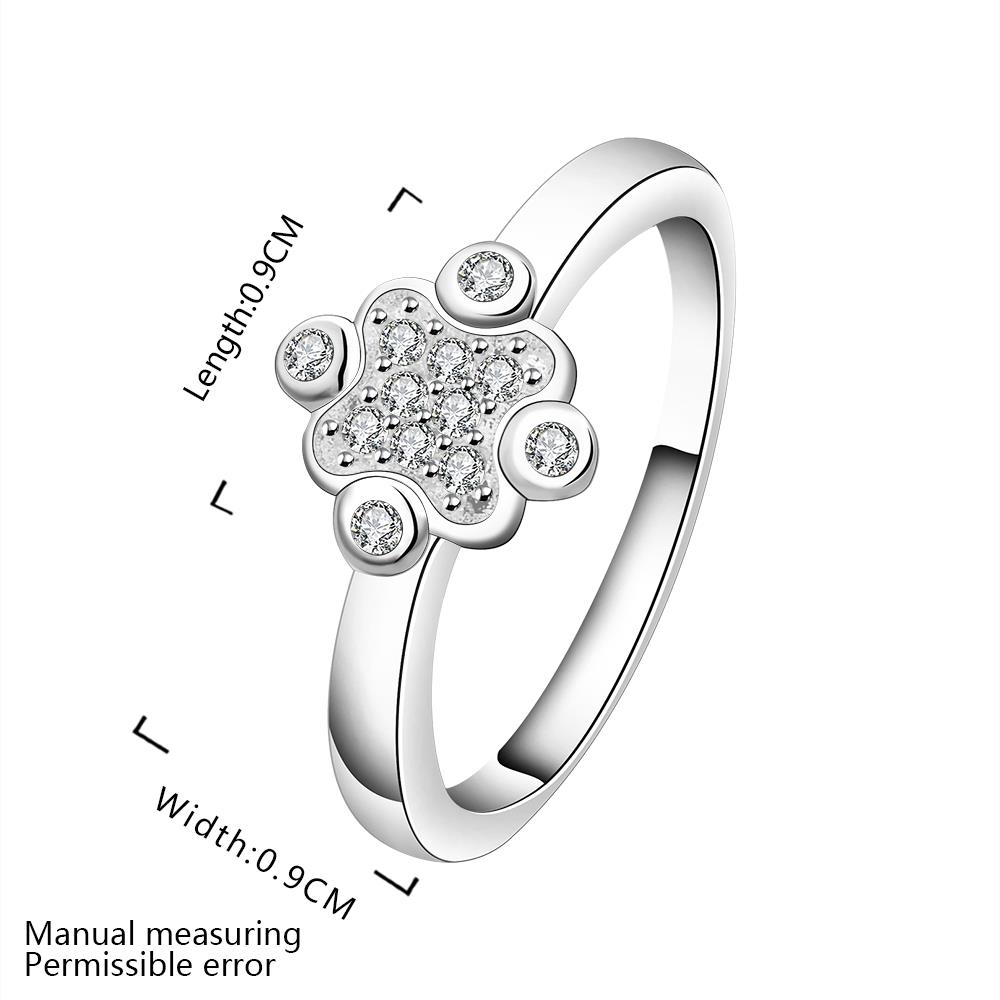 Wholesale Trendy Luxury Female Small square Zircon Stone Ring Crystal Silver  Wedding Band Rings Promise Engagement For Women TGSPR549 1