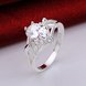 Wholesale Trendy Romantic Classical Female AAA Crystal white Zircon Stone Ring Silver color Finger Ring Promise Engagement Rings for Women TGSPR578 2 small