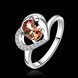 Wholesale Classic Popular Mother's Day Gift orange Zircon Heart Ring Silver plated Fashion Love Heart Rings For Women Wedding Fine Jewelry TGSPR583 0 small
