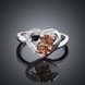 Wholesale Classic Popular Mother's Day Gift orange Zircon Heart Ring Silver plated Fashion Love Heart Rings For Women Wedding Fine Jewelry TGSPR583 4 small