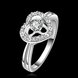 Wholesale Popular Mother's Day Gift white Zircon Heart Ring Silver plated Fashion Love Heart Rings For Women Wedding Fine Jewelry TGSPR599 0 small