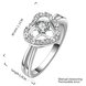 Wholesale Popular Mother's Day Gift white Zircon Heart Ring Silver plated Fashion Love Heart Rings For Women Wedding Fine Jewelry TGSPR599 1 small
