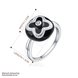 Wholesale Punk Style Personality Exaggeration European Lovers' Black White Color Oiled flower Ring Jewelry TGSPR667 2 small