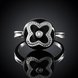 Wholesale Punk Style Personality Exaggeration European Lovers' Black White Color Oiled flower Ring Jewelry TGSPR667 3 small