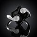 Wholesale Punk Style Personality Exaggeration European Lovers' Black White Color Oiled Geometric Ring Jewelry TGSPR674 2 small