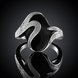 Wholesale Punk Style Personality Exaggeration European Lovers' Black White Color Oiled Geometric Ring Jewelry TGSPR680 3 small