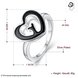 Wholesale Romantic Punk Style Personality Exaggeration European Lovers' Black White Color Oiled heart Ring Jewelry TGSPR705 1 small